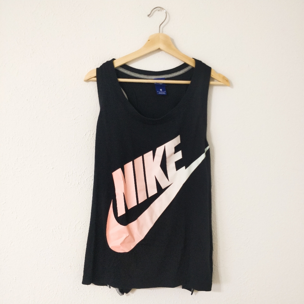 XL Nike Pink and Black Athletic Tank Top